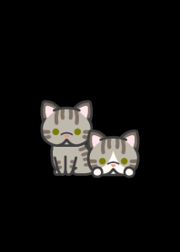 キジトラ猫＊ダークモード＊短頭種＊短毛