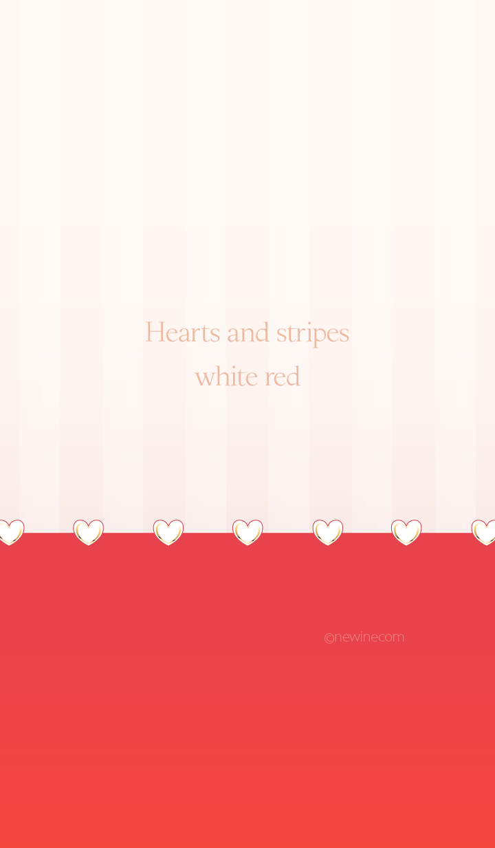Hearts and stripes white red