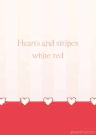 Hearts and stripes white red