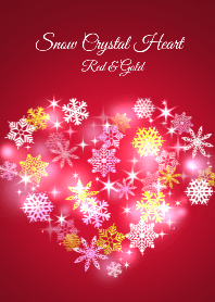 ♥ペア♥Snow Crystal Heart～Red&Gold～