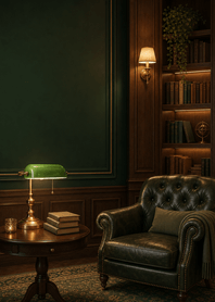 Emerald Library Lamp Luxe