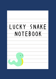 LUCKY SNAKE NOTEBOOK-NAVY BLUE
