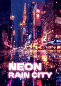 นีออนกลางฝน