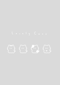 4 whisker cats (line)/gray white