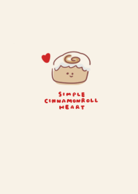simple cinnamon roll heart beige