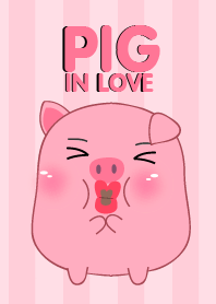 Cute Fat Pig In Love Theme