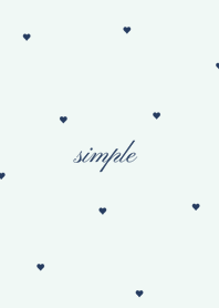 Minimal Heart Pattern | mint ash navy