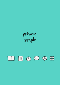 Private simple -silver turquoise-