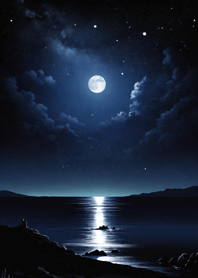 Starry sky by the sea 49C193