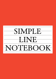 SIMPLE LINE NOTEBOOKj-RED