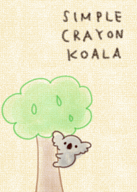 Simple crayon koala.