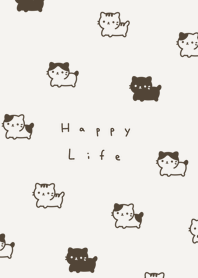 Kawaii Cat - dark brown.