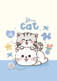 Cat cute blue :D
