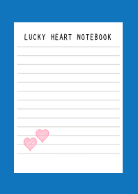 LUCKY HEART NOTEBOOK-BLUE-WHITE