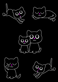 シンプル　黒猫の着せかえ