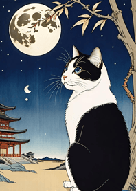 Cat under the Moon ec5268