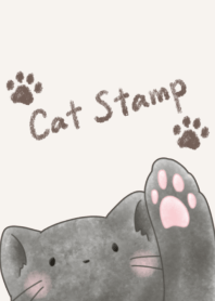 Cat Stamp -ブラック-