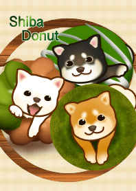 Matcha donut with dogs4(Shiba dog)