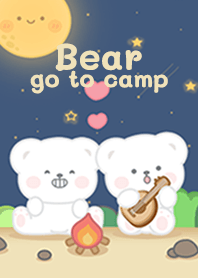 Happy bear go to camp!
