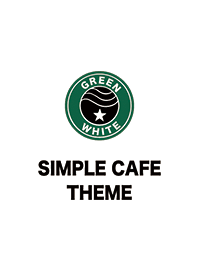 シンプルカフェテーマ/緑と白 大人可愛い