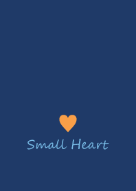 Small Heart *Navy+Orange2*