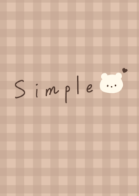 simple  bear brown check