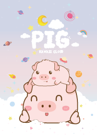 เจ้าหมูน้อย สายไหม สีพาสเทล