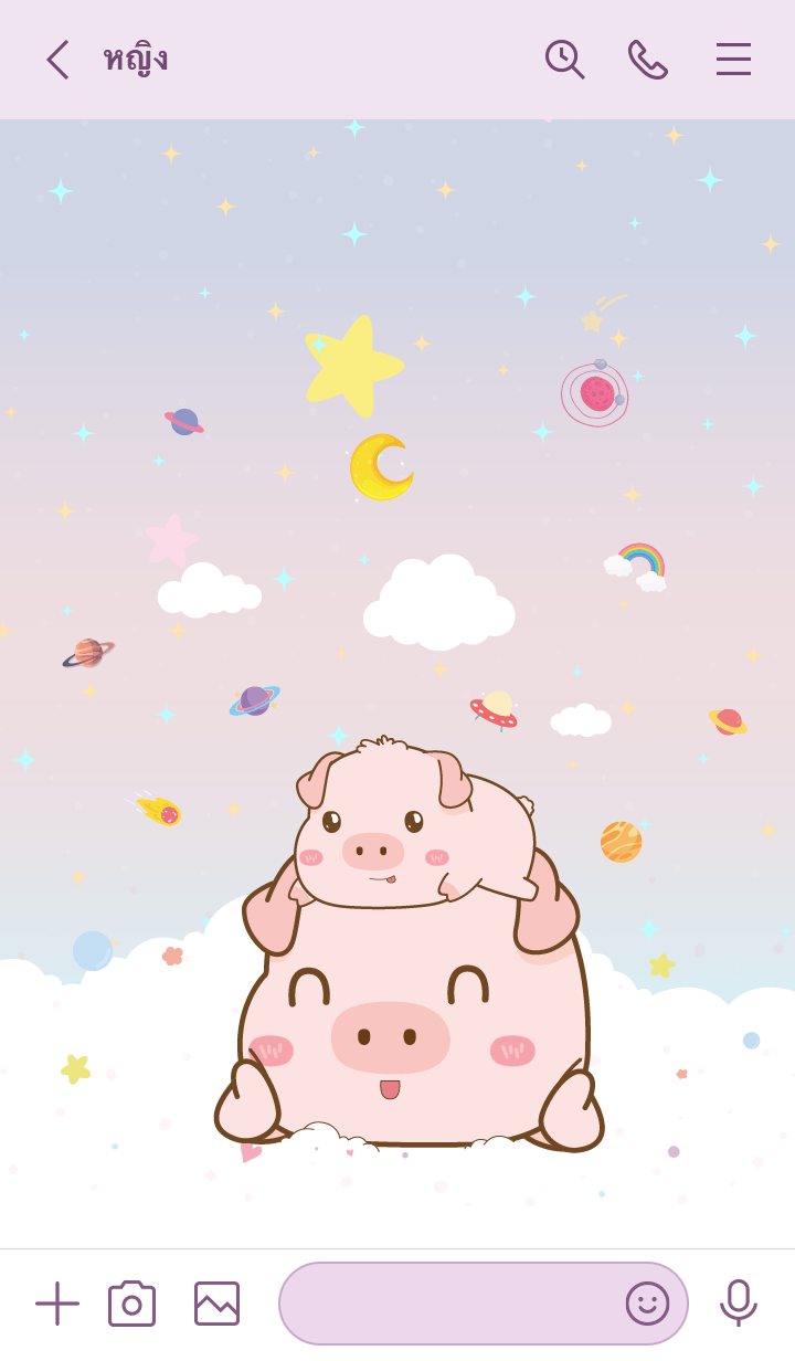 เจ้าหมูน้อย สายไหม สีพาสเทล รูปที่ 2