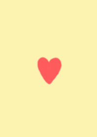 HEART- YELLOW RED