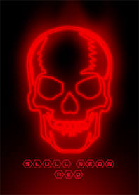 SKULL NEON RED