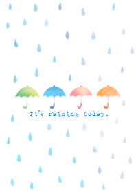 雨の日の傘たち。