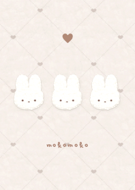 Fluffy Rabbit Tile1  - Pink Beige 01