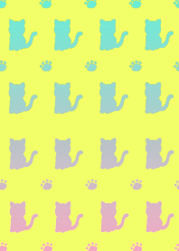 HAPPY GRADIENT CAT-LIME YELLOWj
