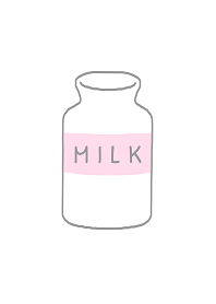 Milk bottle x pink