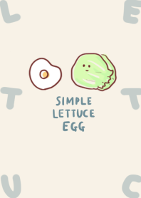 simple lettuce fried egg beige.