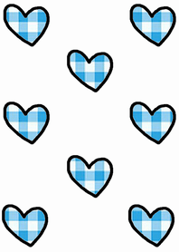 (blue check heart)