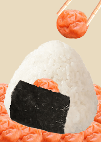 Plum rice ball