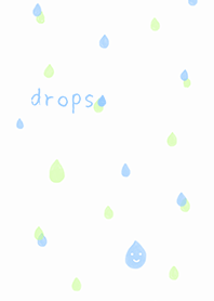 drops -blue & green-