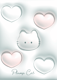 bluegreen Fluffy cat and heart 06_1