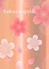 桜ゴールドに桜