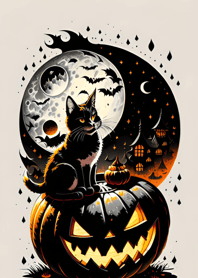 halloween cat E3C00e