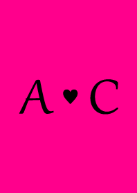 Initial "A & C" Vivid pink & black.
