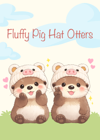 Fluffy Pig Hat Otters