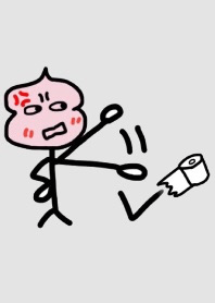 Stick figure Kon-u chan.White silver.T1