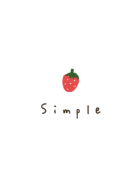 white. Strawberry. simple.