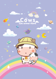 Cows Rainbow Star Violet