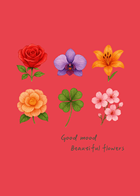 美しい雰囲気花（鮮やかな赤）