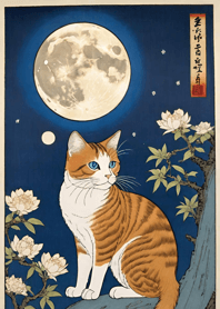 Cat under the Moon 85B266