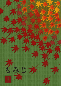 |改| 和風圖案08 (紅葉) + 森林色 |os