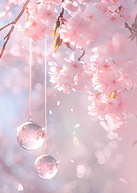Dreamy Peach Blossom Crystal Ball